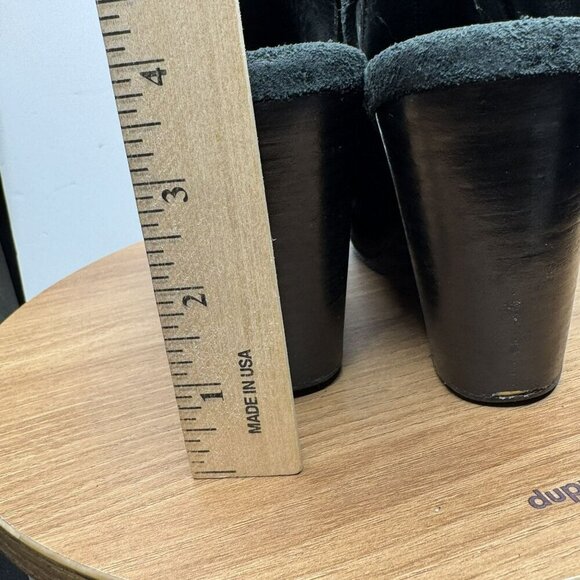 Eileen Fisher  open toe Womens Black Leather Block Heel Slingback Size 9 - Picture 2 of 10